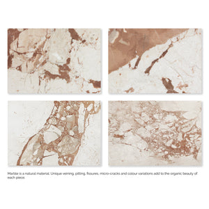 Laros End Table - Crema Breccia