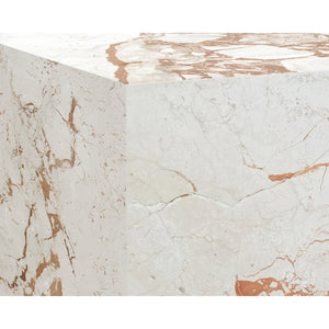 Laros End Table - Crema Breccia