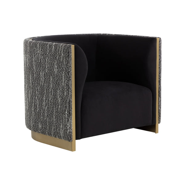 Larron Armchair - Abbington Black / Hobbes Night