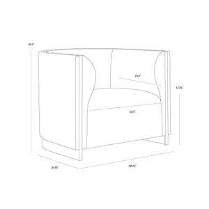 Larron Armchair - Rhea Light Barley