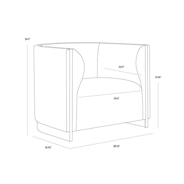 Larron Armchair - Rhea Light Barley