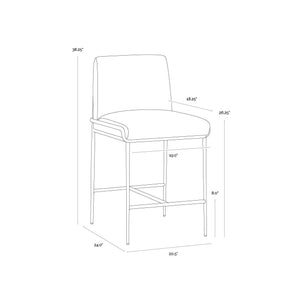 Lathan Counter Stool - Geralt Linen