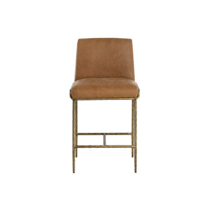 Lathan Counter Stool - Tan Leather