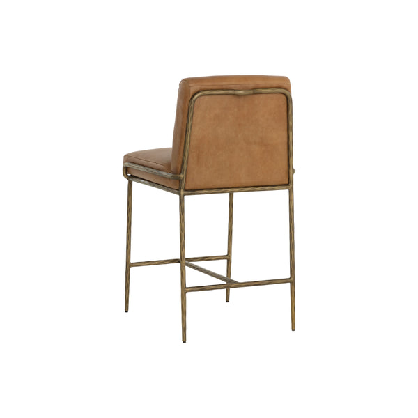Lathan Counter Stool - Tan Leather