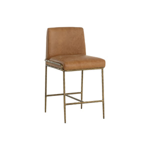 Lathan Counter Stool - Tan Leather