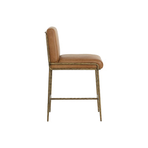 Lathan Counter Stool - Tan Leather