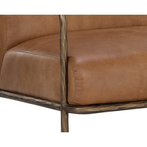 Lathan Lounge Chair - Tan Leather