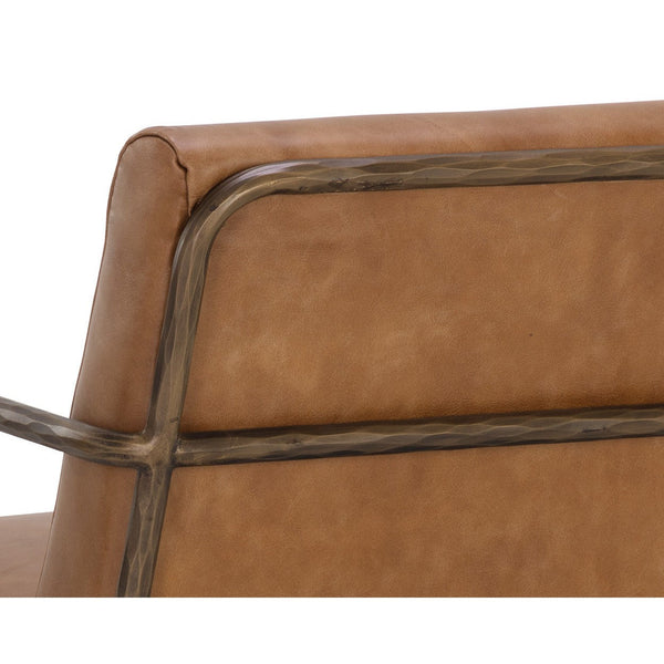 Lathan Lounge Chair - Tan Leather
