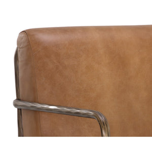 Lathan Lounge Chair - Tan Leather