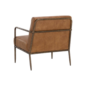 Lathan Lounge Chair - Tan Leather