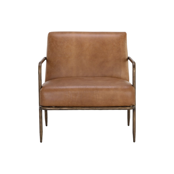 Lathan Lounge Chair - Tan Leather