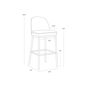 Lavania Barstool - Meg Taupe / Porcini Taupe