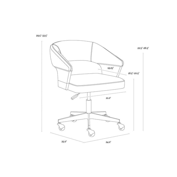 Leonce Office Chair - Bravo Metal