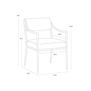 Leticia Dining Armchair - Geralt Linen