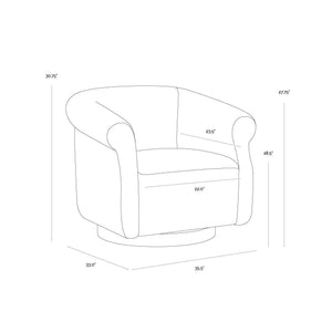 Libby Swivel Lounge Chair - Hailey Moon