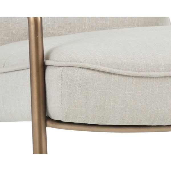 Lincoln Lounge Chair - Beige Linen