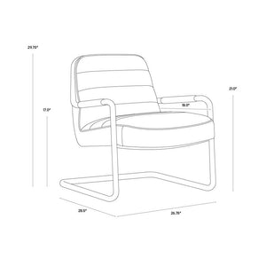 Lincoln Lounge Chair - Beige Linen