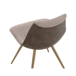 Lipa Dining Chair - Antique Bronze - Belfast Oyster Shell / Porpoise