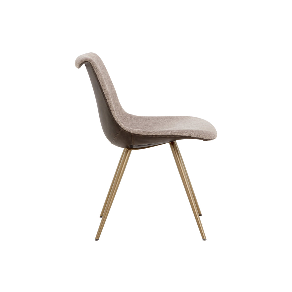Lipa Dining Chair - Antique Bronze - Belfast Oyster Shell / Porpoise