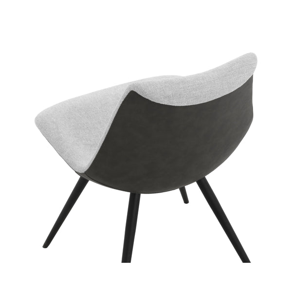 Lipa Dining Chair - Black - Belfast Heather Grey / Rosemary