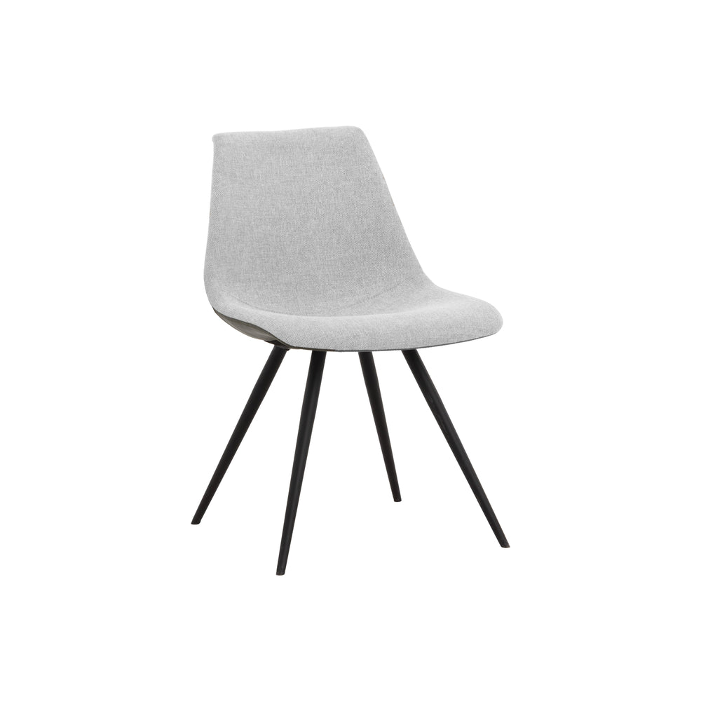 Lipa Dining Chair - Black - Belfast Heather Grey / Rosemary