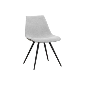 Lipa Dining Chair - Black - Belfast Heather Grey / Rosemary
