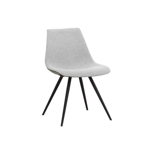 Lipa Dining Chair - Black - Belfast Heather Grey / Rosemary