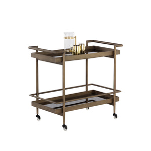 Livingston Bar Cart - Antique Brass