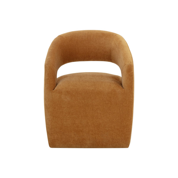 Lloret Wheeled Dining Armchair - Danny Amber