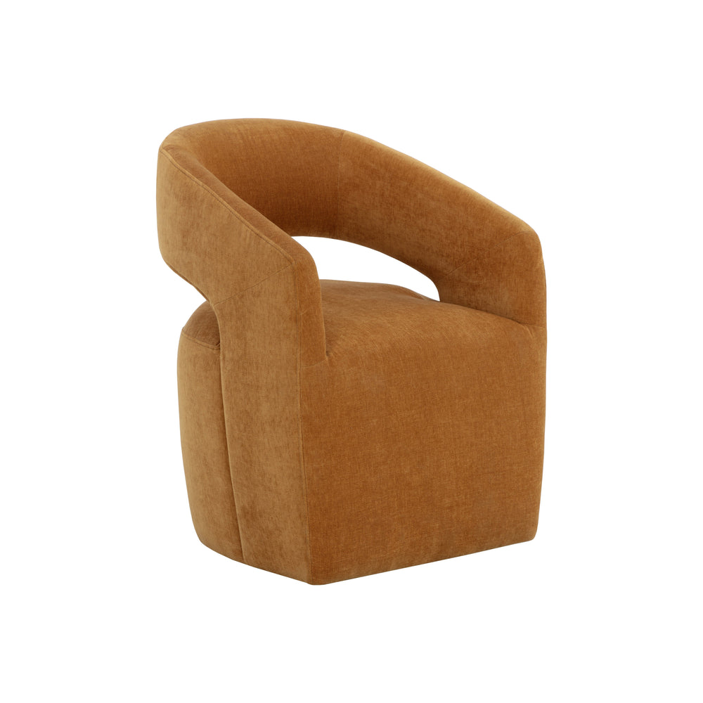 Lloret Wheeled Dining Armchair - Danny Amber