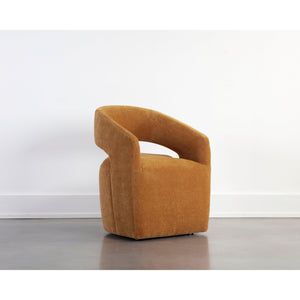 Lloret Wheeled Dining Armchair - Danny Amber