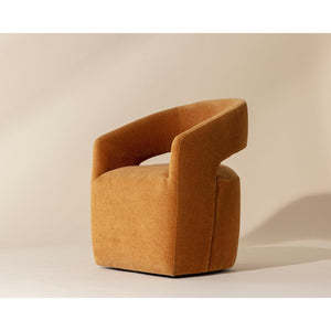 Lloret Wheeled Dining Armchair - Danny Amber