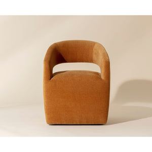 Lloret Wheeled Dining Armchair - Danny Amber
