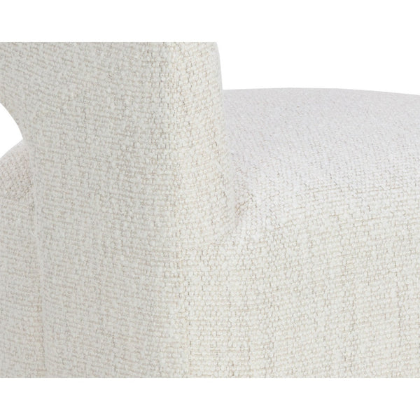 Lloret Wheeled Dining Armchair - Merino Pearl