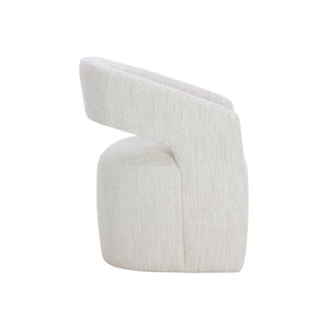 Lloret Wheeled Dining Armchair - Merino Pearl