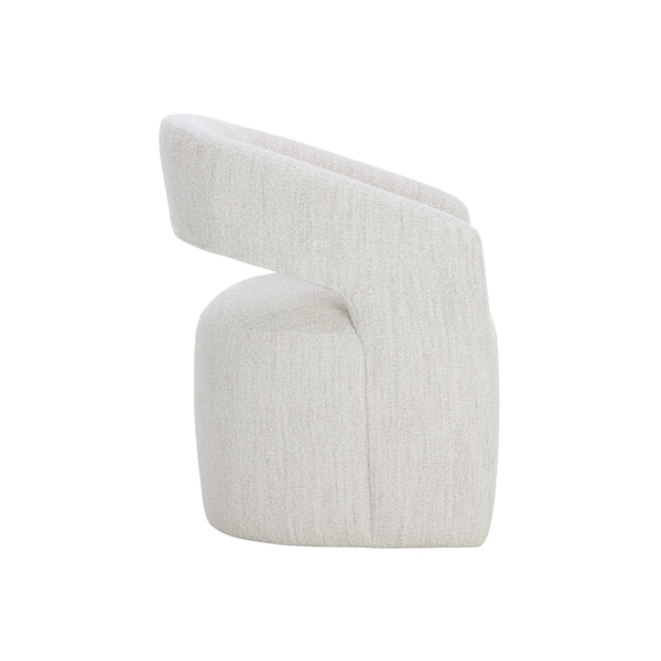 Lloret Wheeled Dining Armchair - Merino Pearl