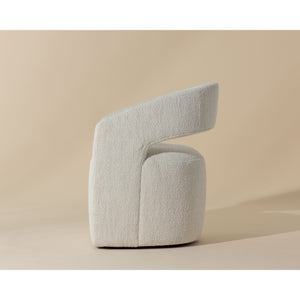 Lloret Wheeled Dining Armchair - Merino Pearl