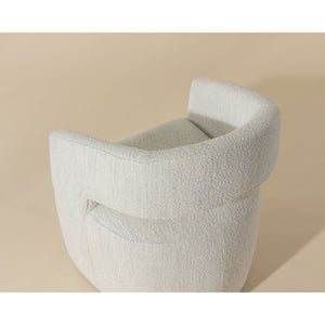 Lloret Wheeled Dining Armchair - Merino Pearl