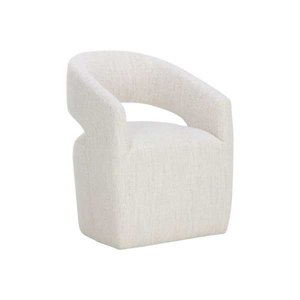 Lloret Wheeled Dining Armchair - Merino Pearl