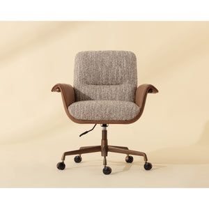 Lomax Office Chair - Dusty Greige / Milliken Cognac