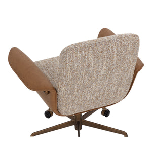 Lomax Office Chair - Dusty Greige / Milliken Cognac
