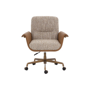 Lomax Office Chair - Dusty Greige / Milliken Cognac