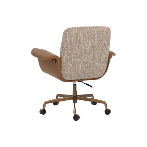 Lomax Office Chair - Dusty Greige / Milliken Cognac