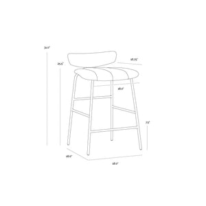 Lorelei Counter Stool - Dillon Cream / Dillon Black