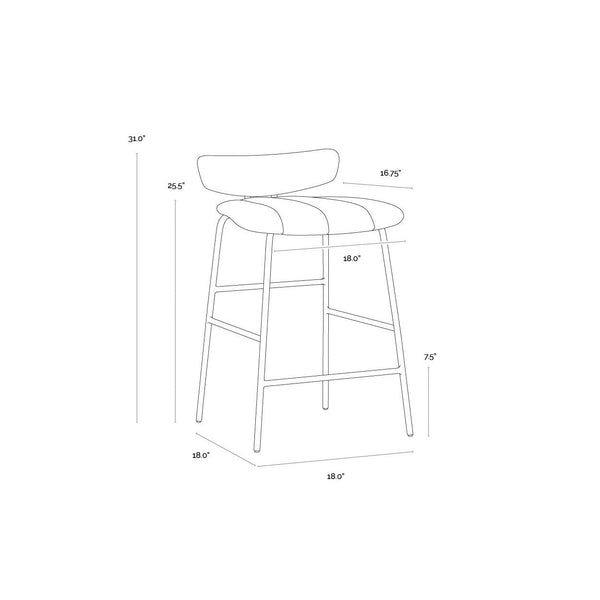 Lorelei Counter Stool - Dillon Cream