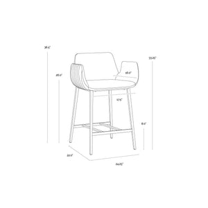 Lucano Counter Stool - Bravo Black