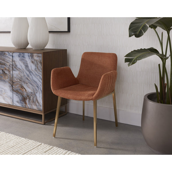 Lucano Dining Armchair - Belfast Rust