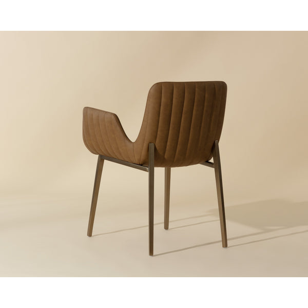 Lucano Dining Armchair - Milliken Cognac
