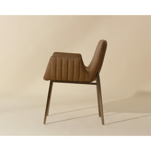 Lucano Dining Armchair - Milliken Cognac