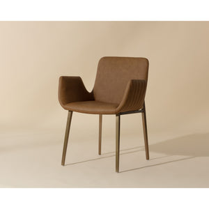 Lucano Dining Armchair - Milliken Cognac